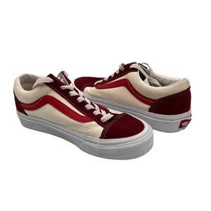 Vans Old Skool Red Cream Core Classics Sneakers Size 5 Women's (3.0 Men's)